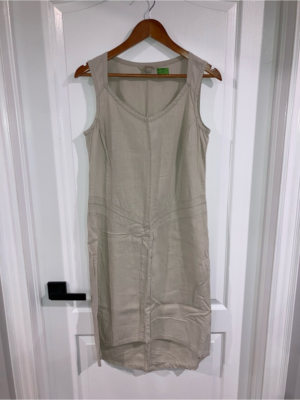 Royal Robbins Cream/Natural Sleeveless Linen Blend Dress - size M